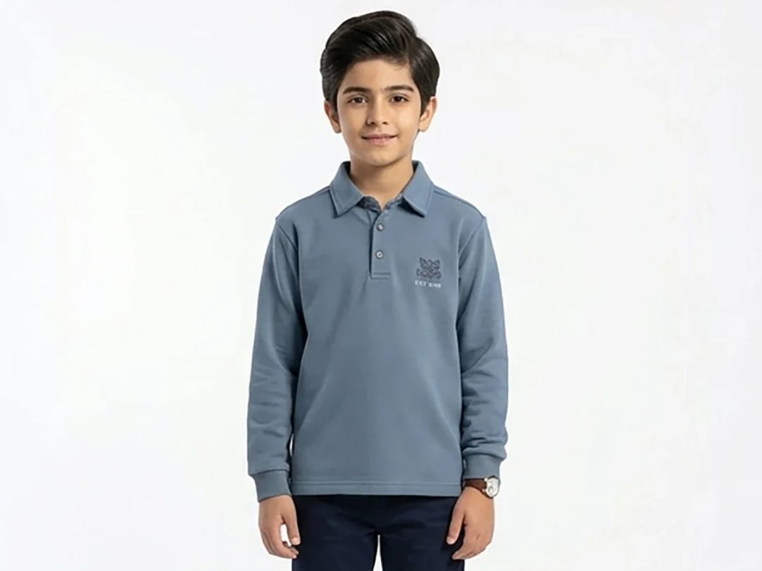 Keep Going Printed Boys Sweatshirt - Blue - Tanem Kids - by Peralane