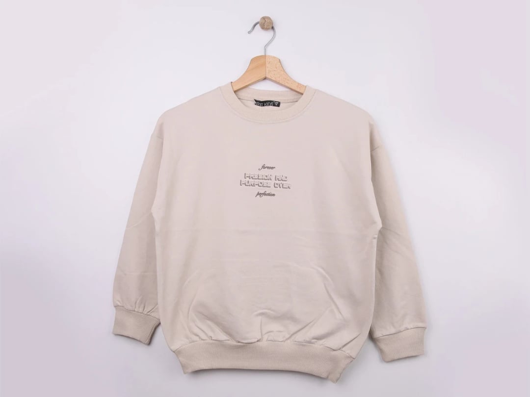 Forever Printed Boys' Sweatshirt - Beige - First Kids - by Peralane