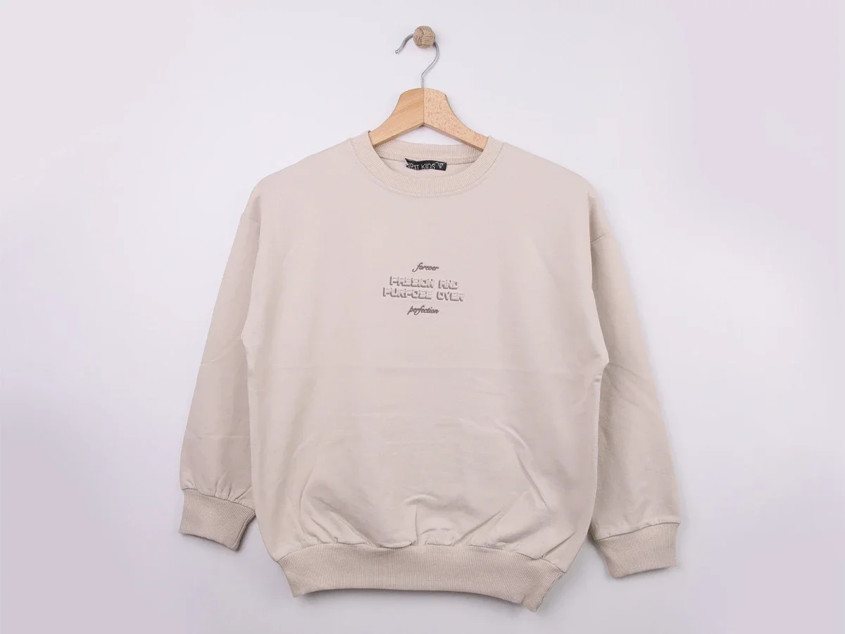 Forever Printed Boys' Sweatshirt - Beige - First Kids - by Peralane