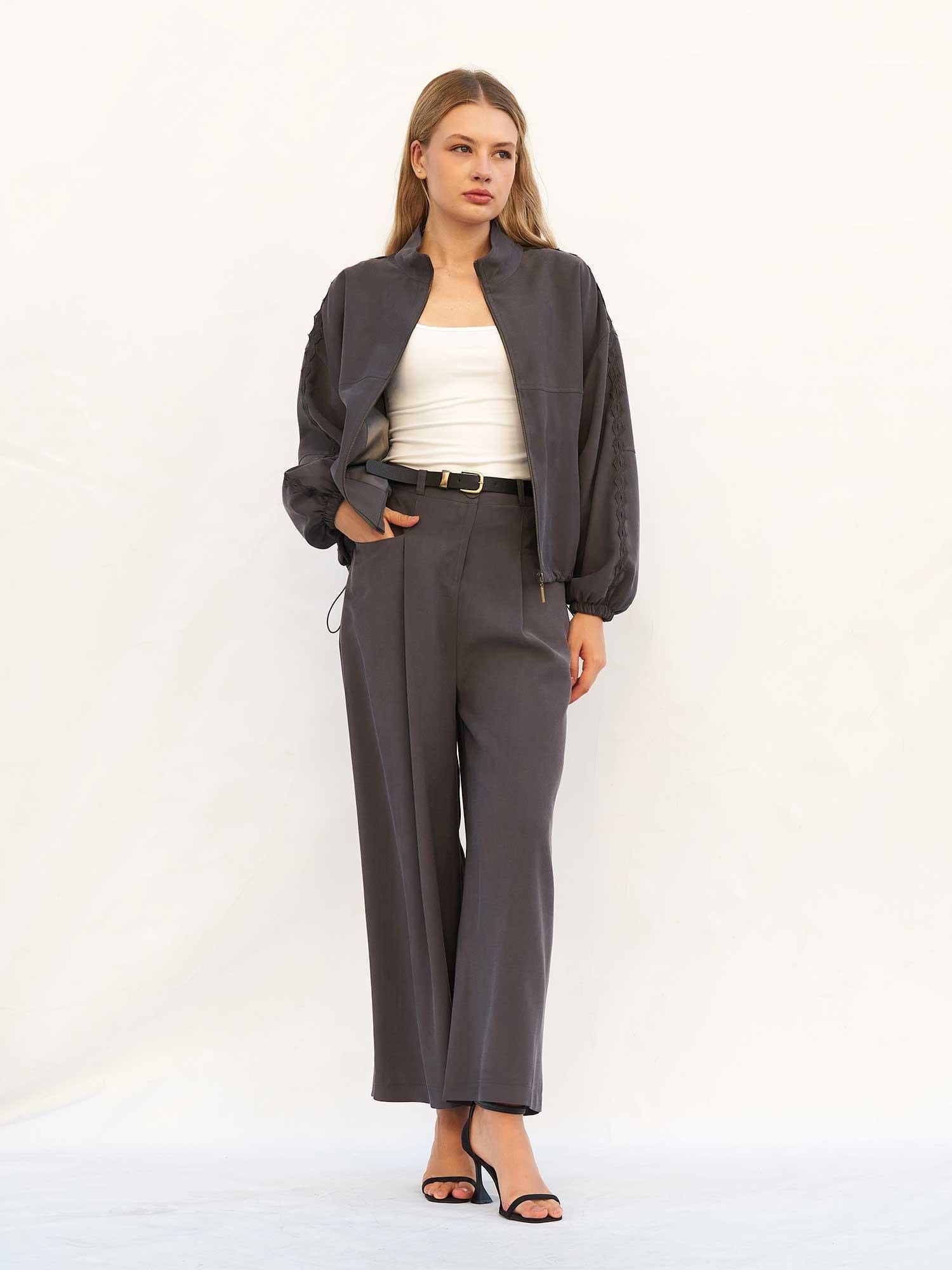 Horizontal Pocket Detail Palazzo Trousers - Lefon - by Peralane - photo 4