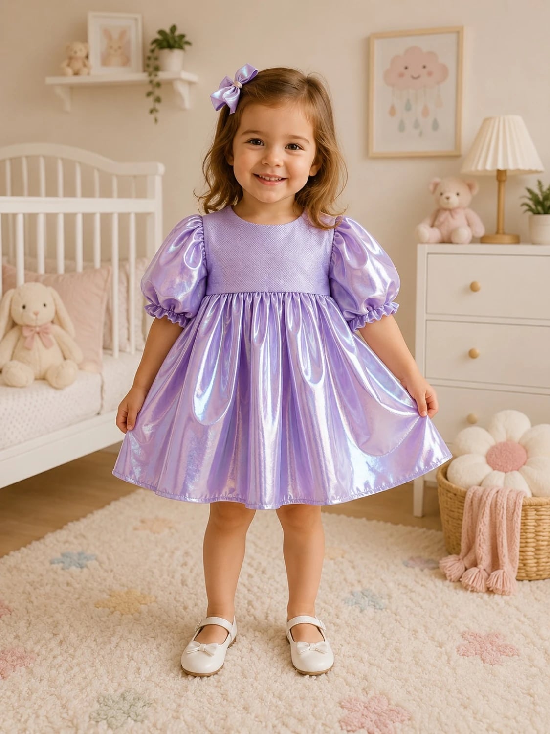 Girls' Lace Dress with Hair Bow Set (4-Pack) - Has Bereket - by Peralane