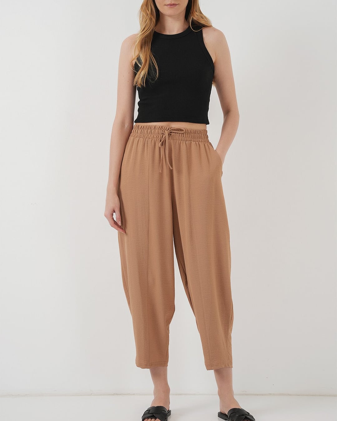 Woven Salvar Trousers - Camel - Bigdart - by Peralane - photo 6