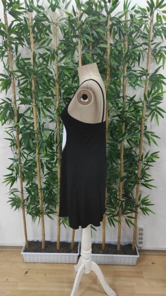 Women's Black Slip Dress with Moon Print - Janes - by Peralane - photo 4