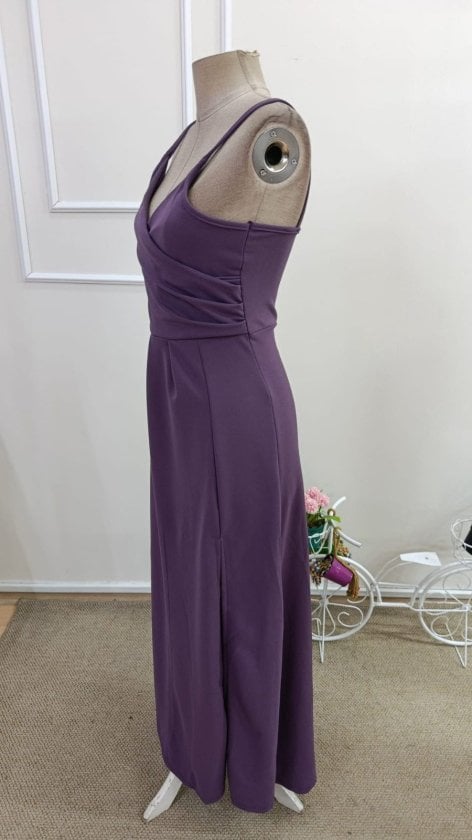 Women's Long Sleeveless Wrap Crepe Dress with High Slit - Janes - by Peralane - photo 5