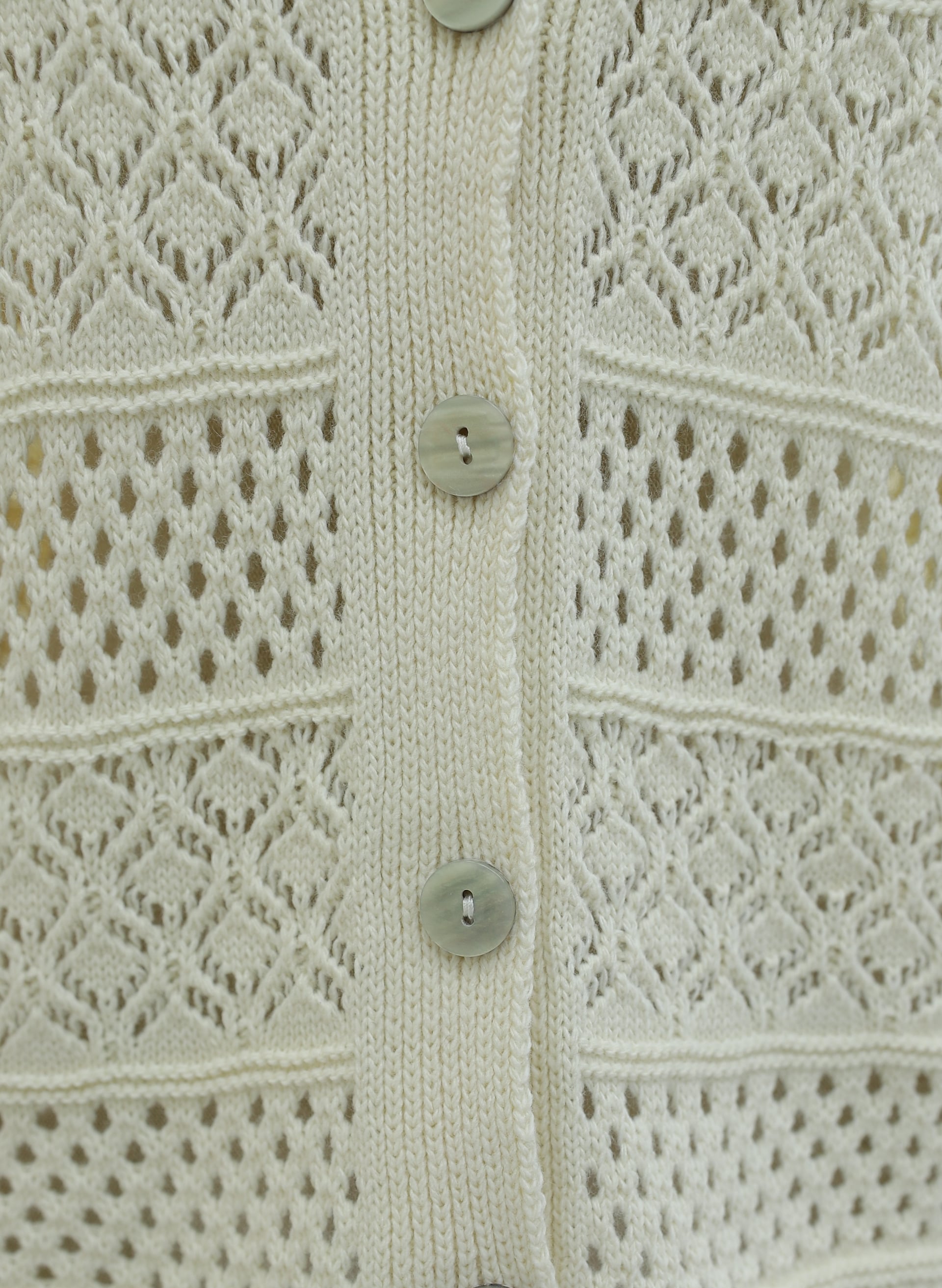 Cream Leaf Embroidery Openwork Pom-Pom Knitted Vest - Podyumplus - by Peralane - photo 8