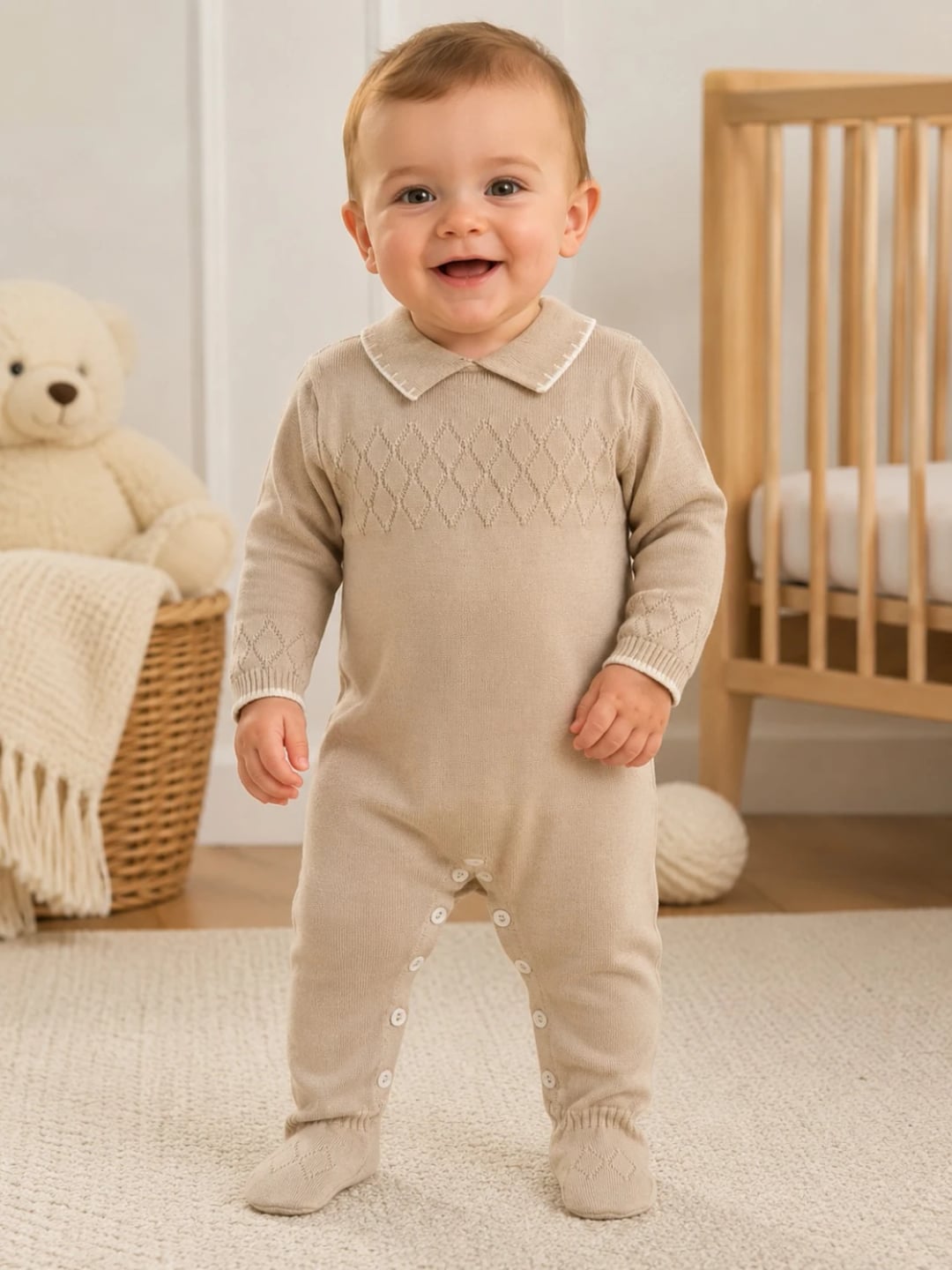 Knitted Baby Romper - 1132 - Has Bereket - by Peralane