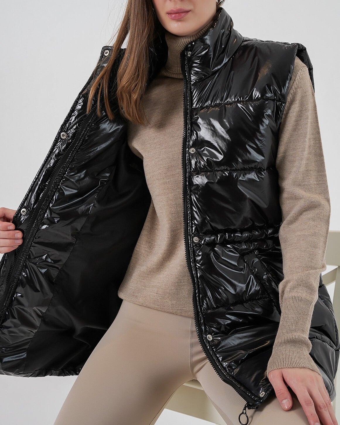 Women's Quilted Puffer Vest 5218 - Black - Bigdart - by Peralane - photo 6