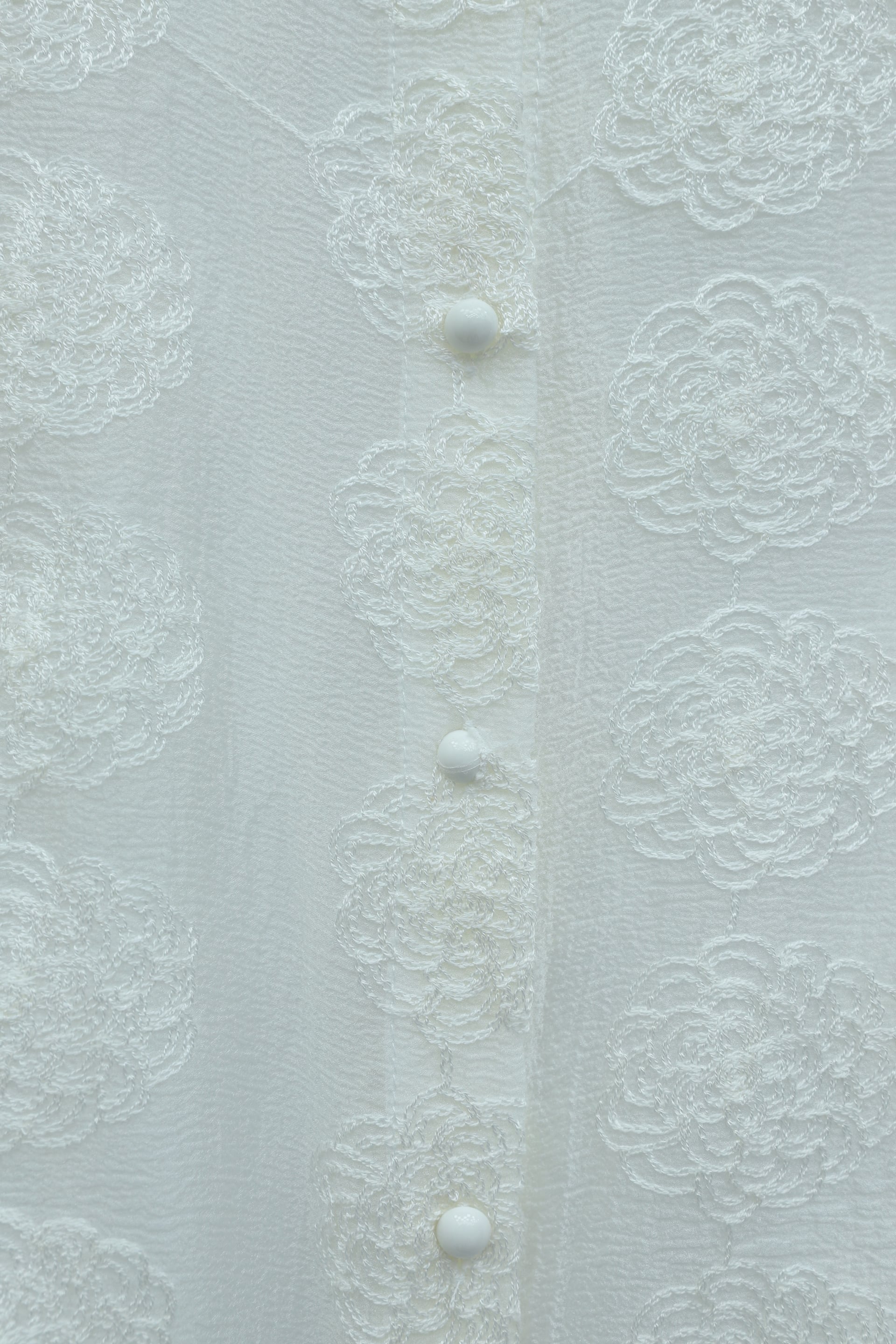 Lace Collar Patterned Jacquard Blouse - Ecru - Podyumplus - by Peralane - photo 5