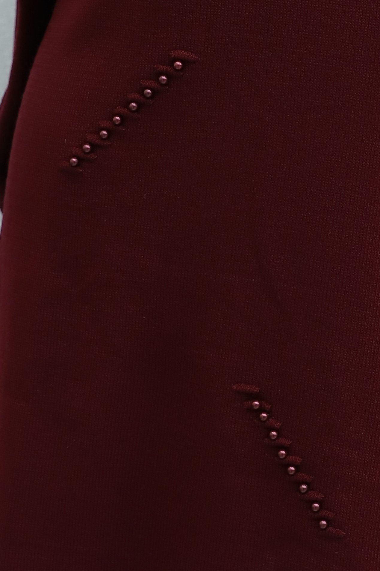 Half Collar Beaded Slouchy Knit Tunic - Bordeaux - Podyumplus - by Peralane - photo 8
