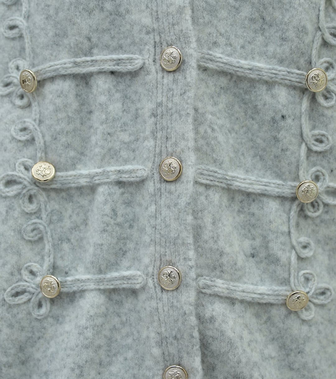 Multi-Button Polo Neck Soft Knit Cardigan - Light Grey - Podyumplus - by Peralane - photo 6