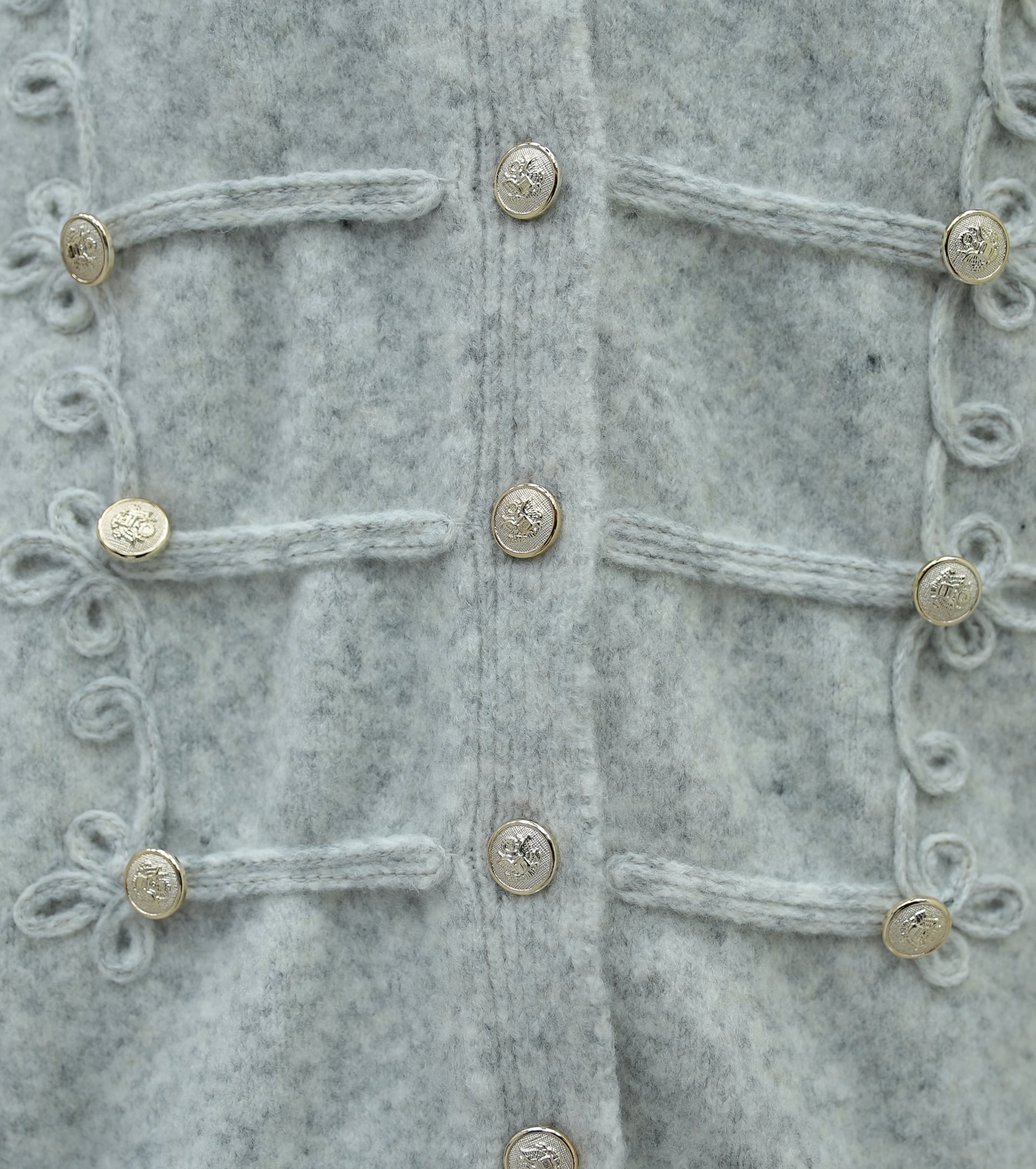 Multi-Button Polo Neck Soft Knit Cardigan - Light Grey - Podyumplus - by Peralane - photo 6