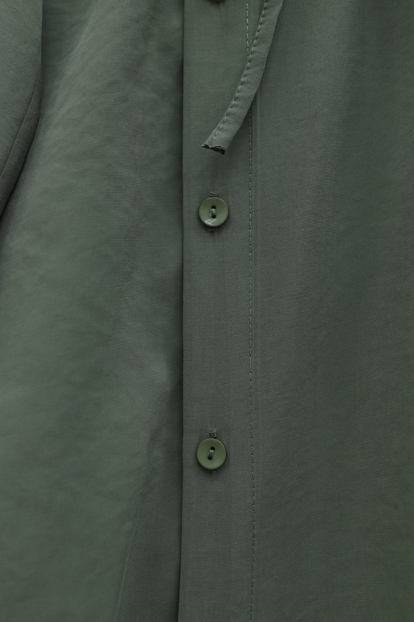 Side Collar Buttoned Belted Modal Co-ord Set - Olive Green - Podyumplus - by Peralane - photo 7