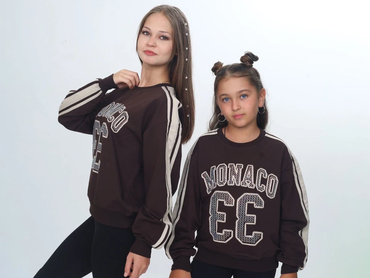 Monaco Print Girls' Sweatshirt - Vizviz - by Peralane