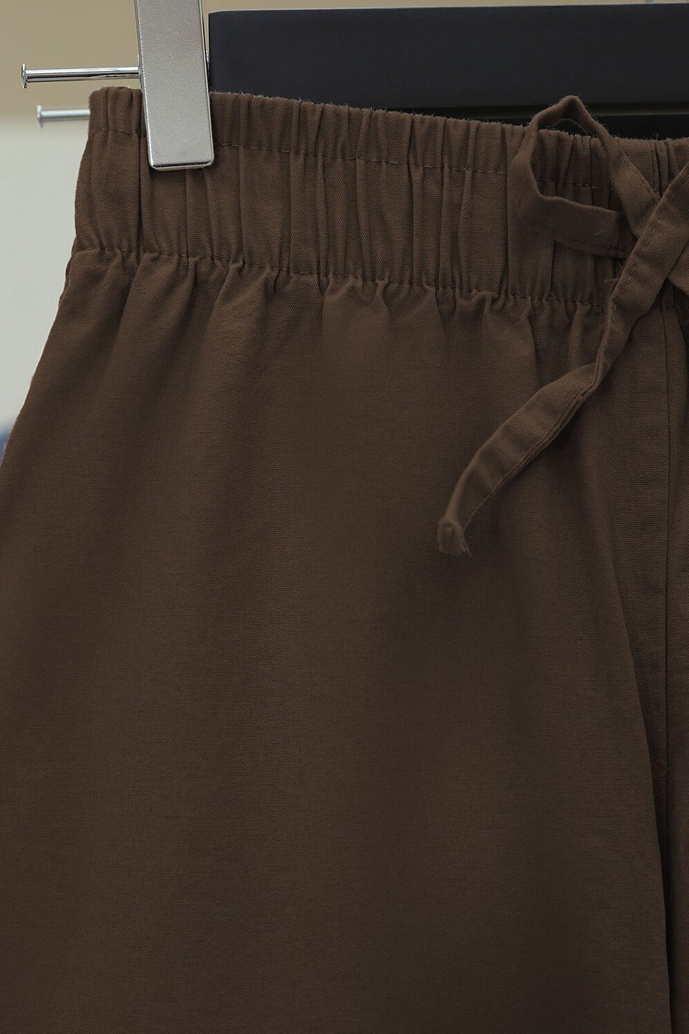 Brown Drawstring Wide-Leg Elastic Waist Trousers - Podyumplus - by Peralane - photo 8