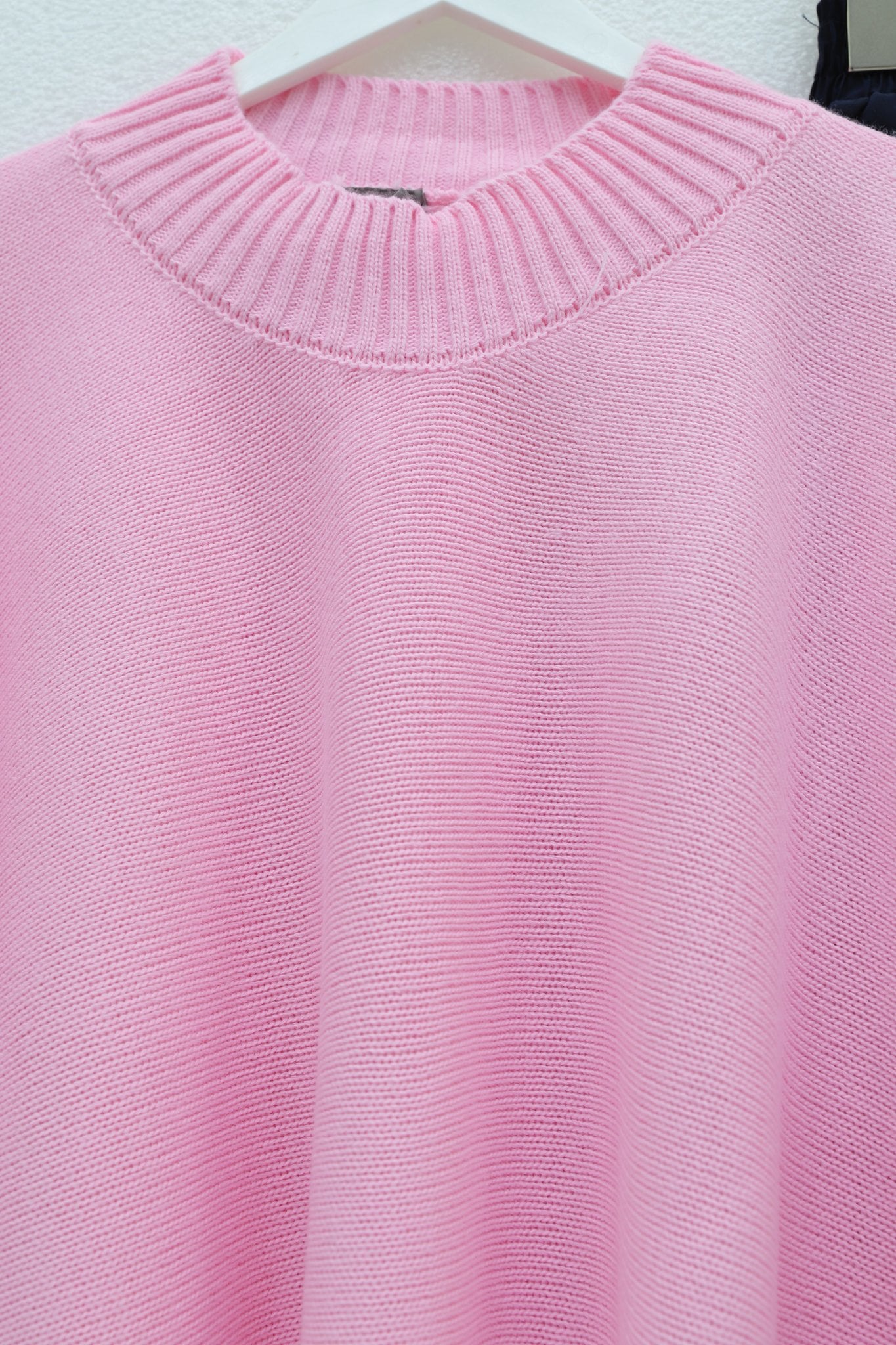 Half-High Neck Batwing Sleeve Tunic Sweater - Pink - Podyumplus - by Peralane - photo 6