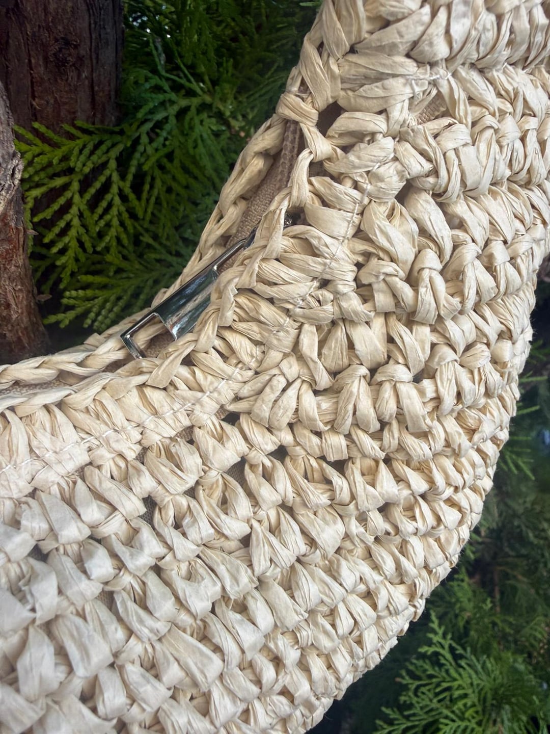 Natural Woven Straw Shoulder Bag - Nesvay - by Peralane - photo 3
