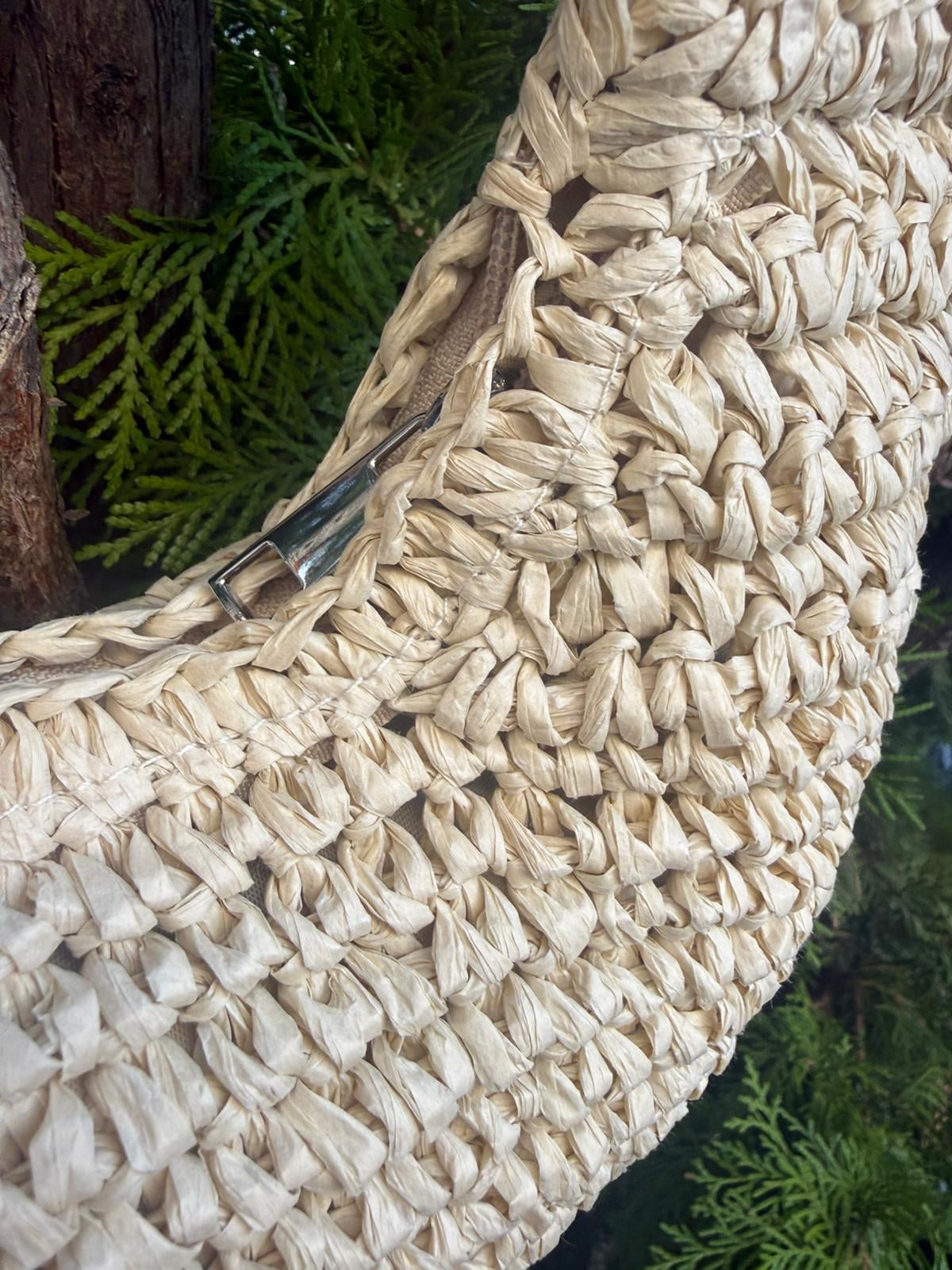 Natural Woven Straw Shoulder Bag - Nesvay - by Peralane - photo 3