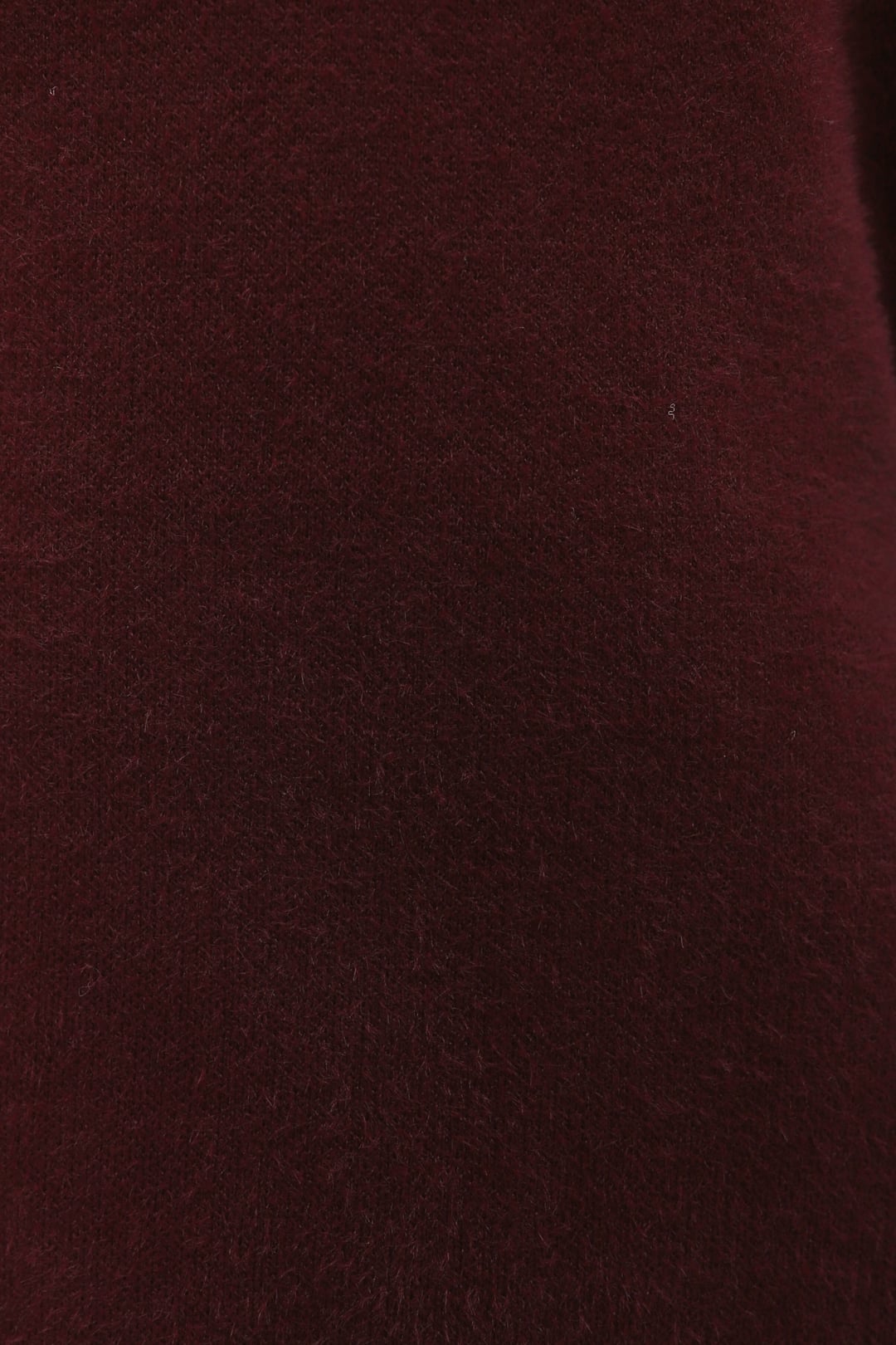 Burgundy Cable-Knit Biker Neck Tunic Sweater with Braided Sleeve Details - Podyumplus - by Peralane - photo 6