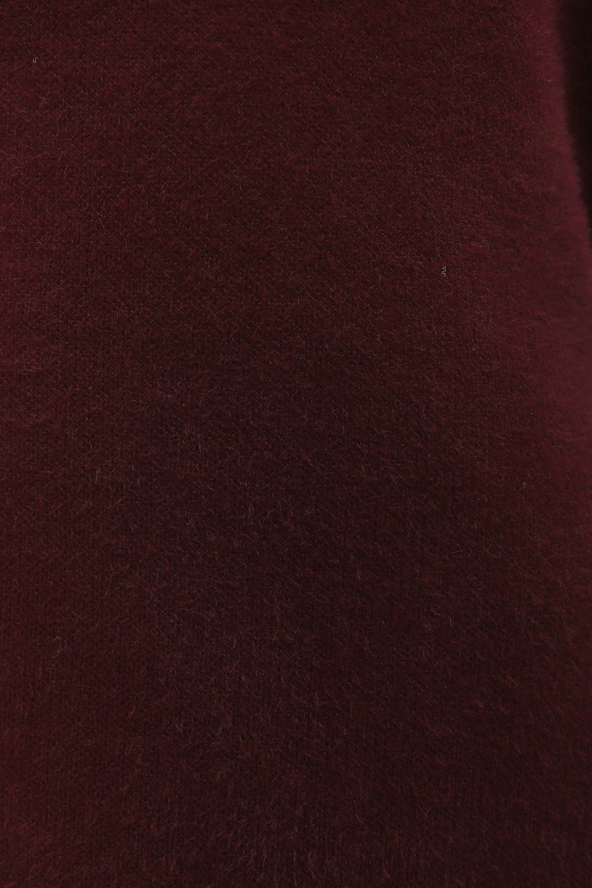 Burgundy Cable-Knit Biker Neck Tunic Sweater with Braided Sleeve Details - Podyumplus - by Peralane - photo 6