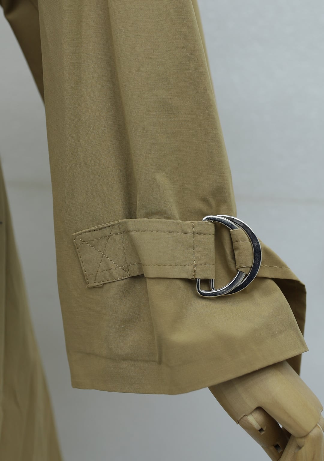 Double-Breasted Belted Lined Trench Coat - Beige - Podyumplus - by Peralane - photo 5