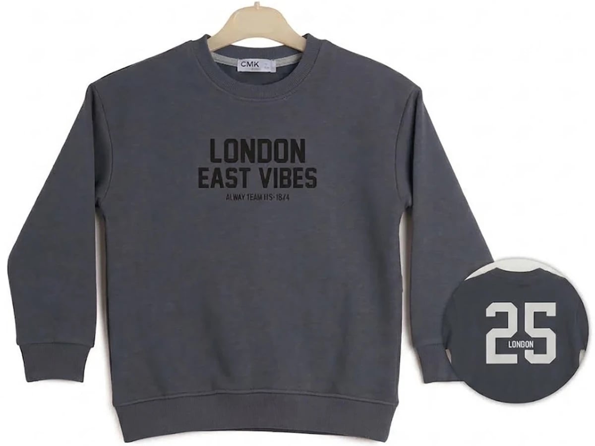 London Print 3-Thread Brushed Boys Sweatshirt - CMK - by Peralane