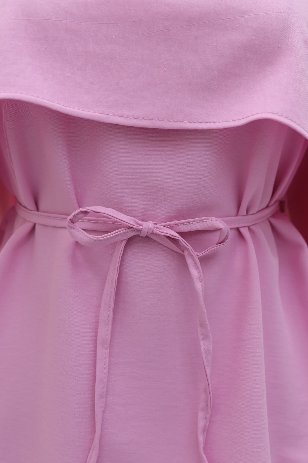 Cape Detail Belted Voile Tunic - Pink - Podyumplus - by Peralane - photo 8