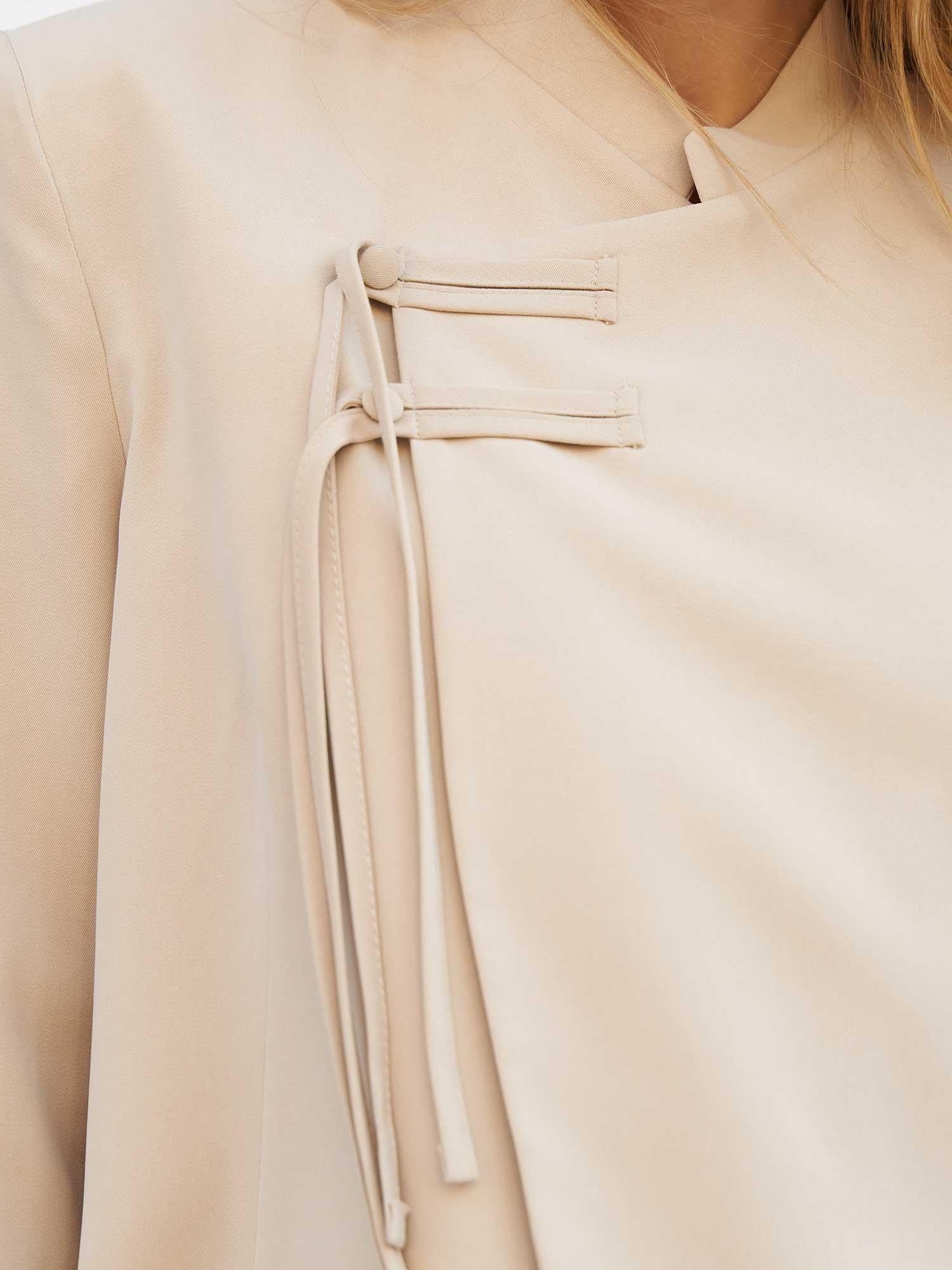 Women's Beige Asymmetric Jacket and Trousers Set - Lefon - by Peralane - photo 9