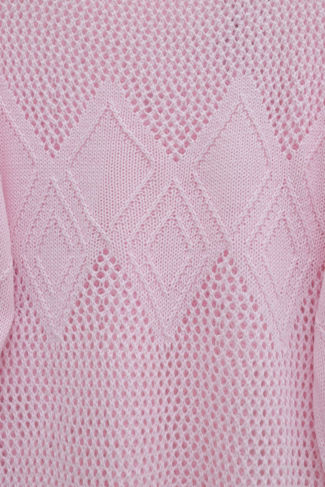 Pink Open-Knit Patterned Sweater for Women - Podyumplus - by Peralane - photo 5