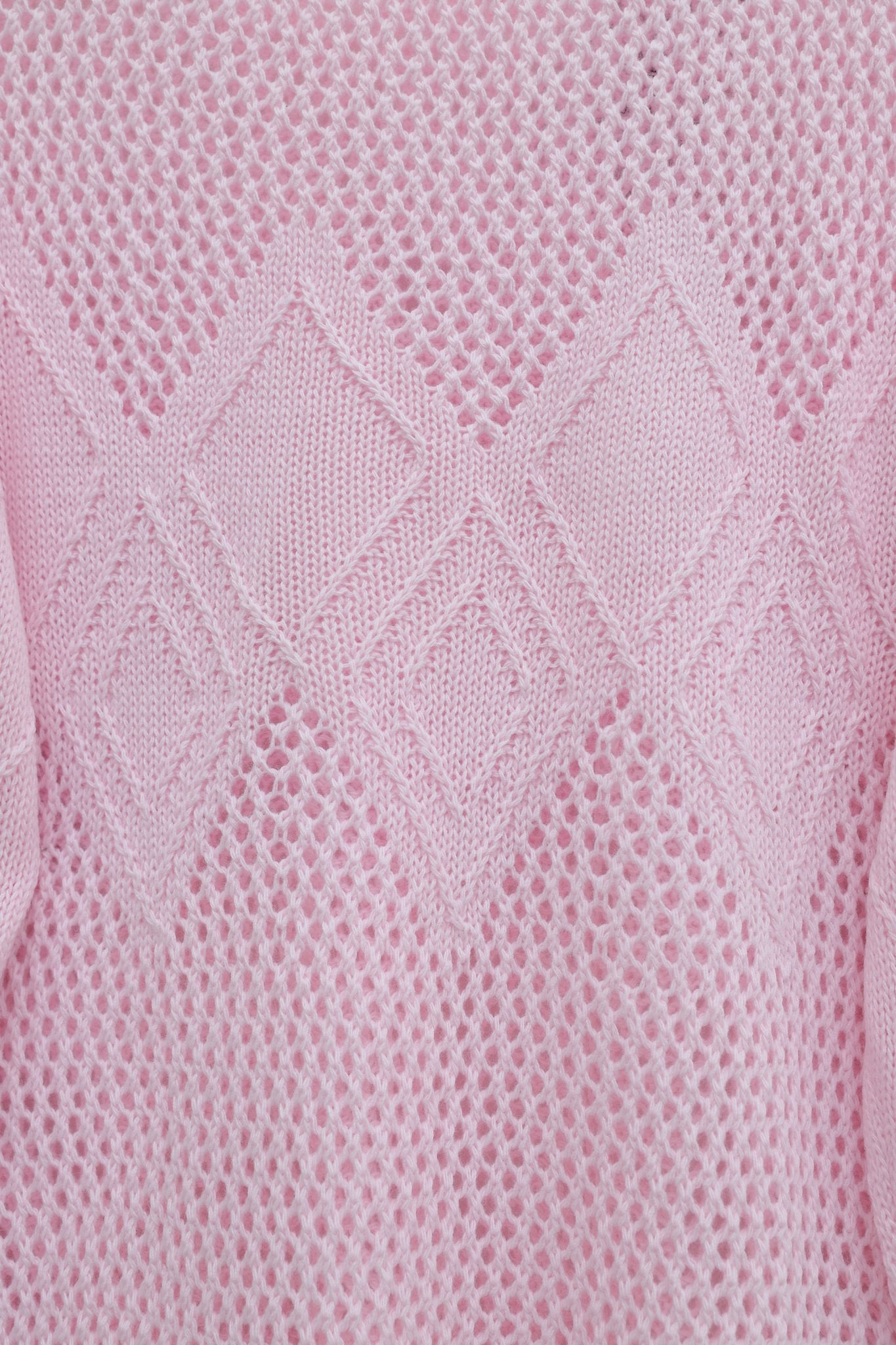 Pink Open-Knit Patterned Sweater for Women - Podyumplus - by Peralane - photo 5