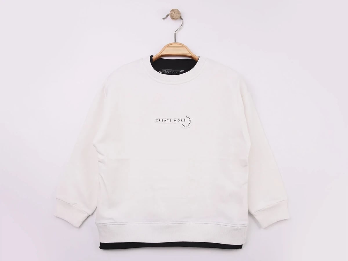 Create Print Boys' Sweatshirt - Cream, Pack of 4 - First Kids - by Peralane