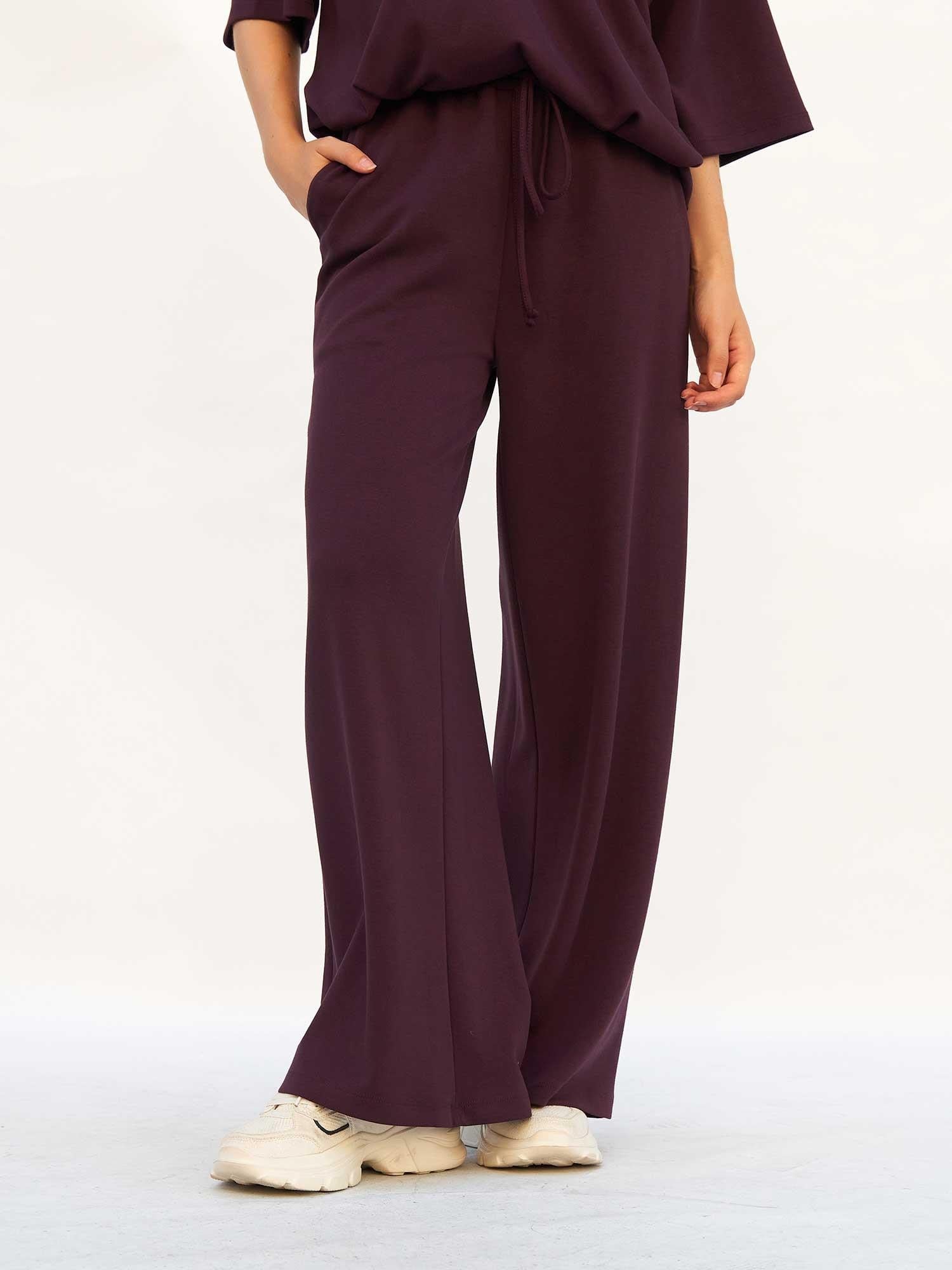 Women's Knit Lounge Set with V-Neck Top and Drawstring Trousers - Lefon - by Peralane - photo 9