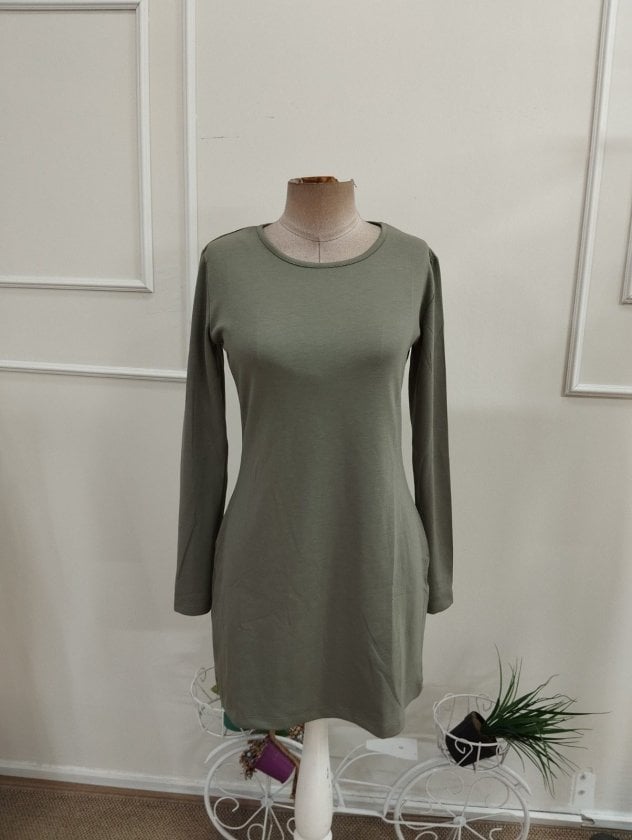 Women's Long Sleeve Round Neck Short Modal Dress - Janes - by Peralane - photo 4