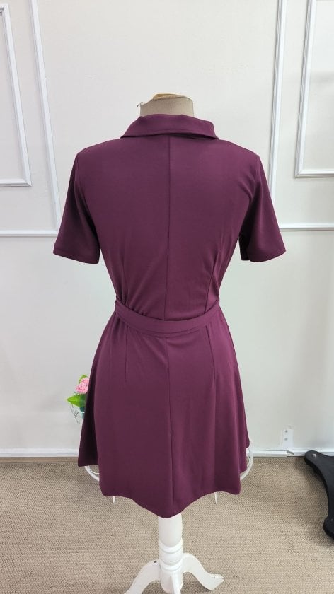 Women's Short-Sleeve Collared Zip-Front Dress with Pockets - Janes - by Peralane - photo 6