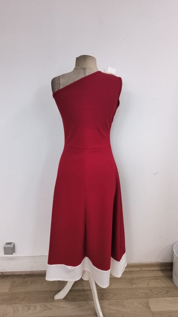 Women's One-Shoulder Midi Dress with Bow Detail - Janes - by Peralane - photo 5