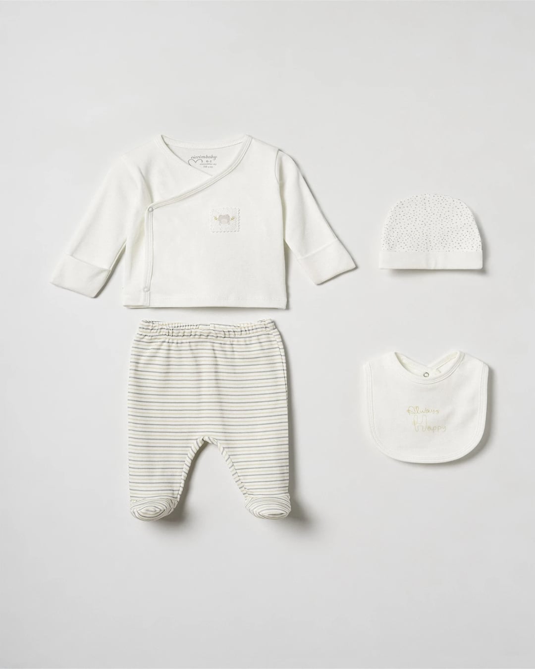 Baby Bodysuit Set with Mittens - 5375 - Ciccimbaby - by Peralane
