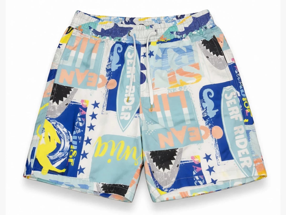 Printed Boys Swim Shorts (Pack of 6) - Lyrax Kids - by Peralane