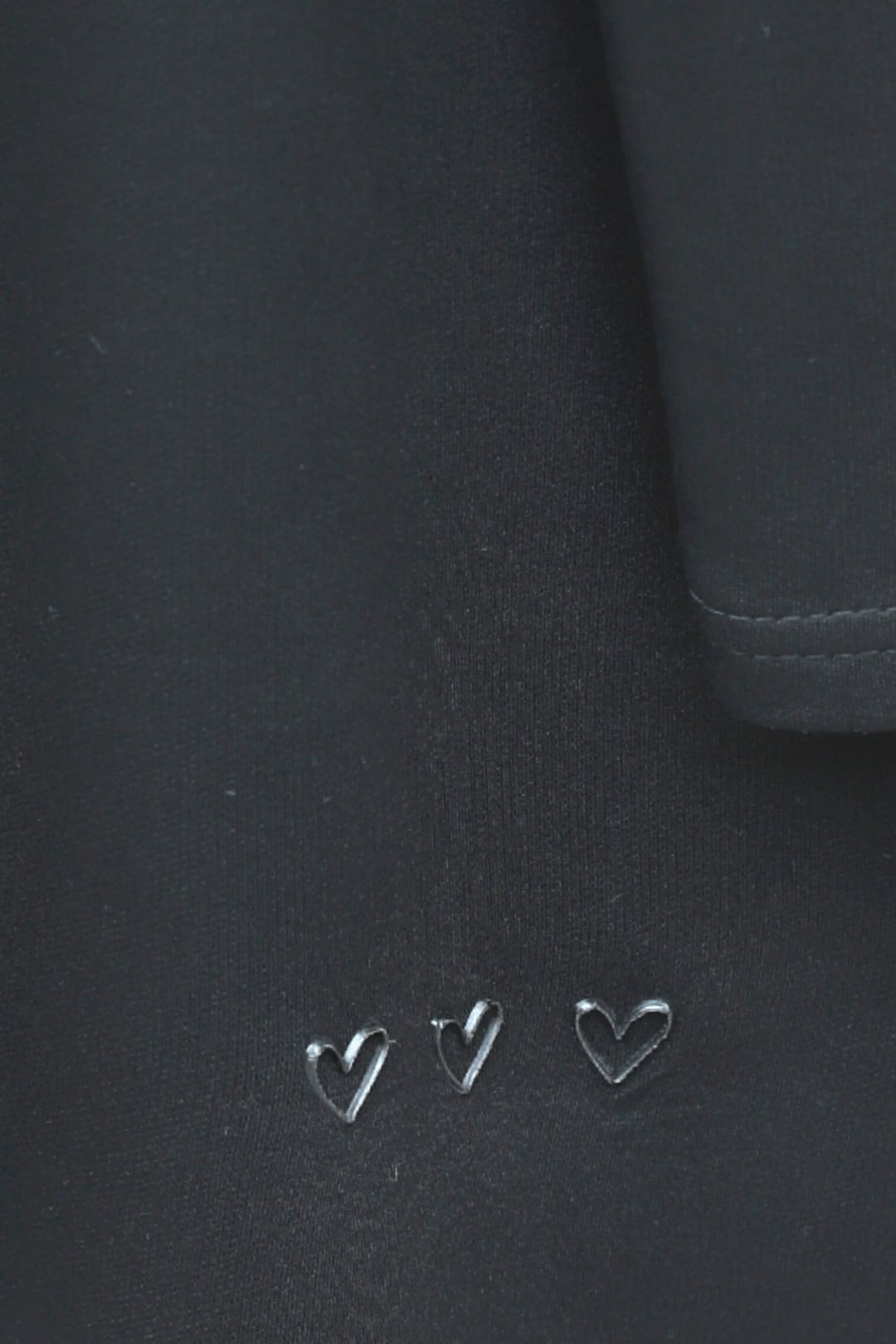 Black Heart Detail Slit Relaxed Jersey Tunic - Podyumplus - by Peralane - photo 8