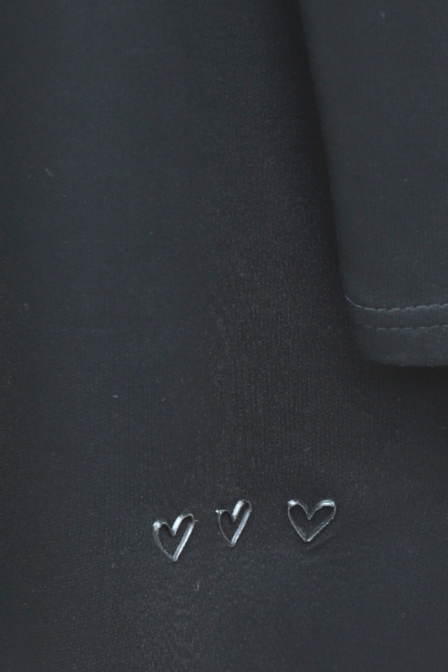Black Heart Detail Slit Relaxed Jersey Tunic - Podyumplus - by Peralane - photo 8