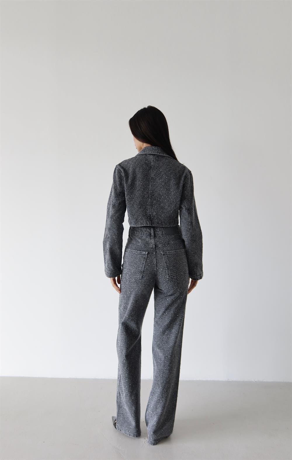 Women's Dark Grey Stone Jacket and Trousers Set - Lacarino Jeans - by Peralane - photo 6