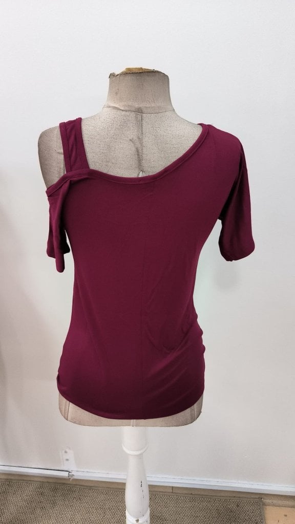 Women's Short Sleeve Asymmetric Neck Detail Viscose Blouse - Janes - by Peralane - photo 6