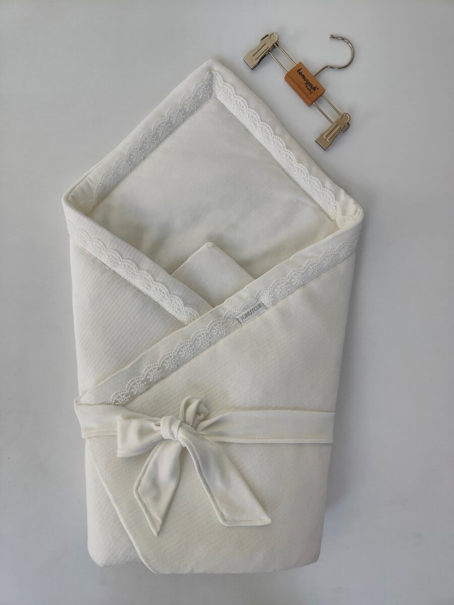 Baby Swaddle Blanket 0-18M White - Tomuycuk - by Peralane