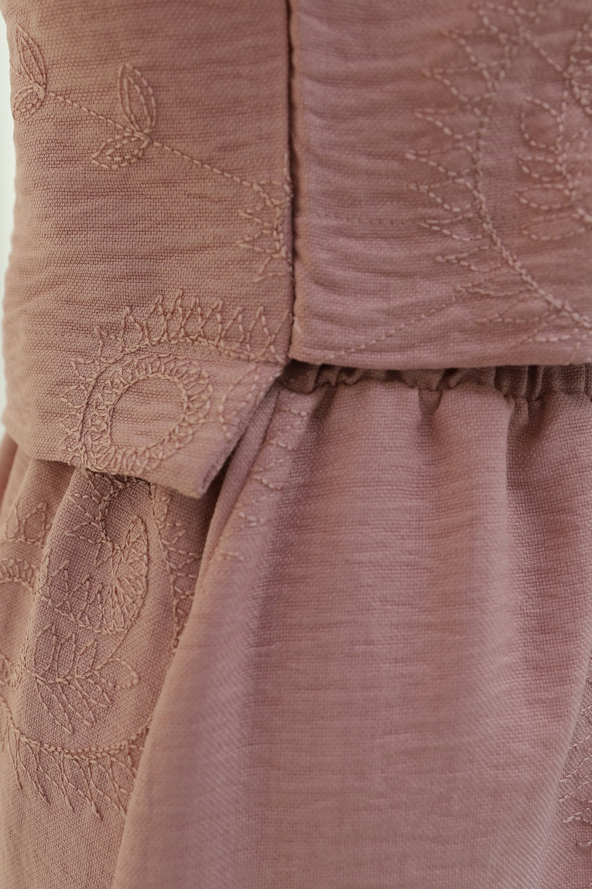 Dusty Rose Two-Piece Modest Set with Embroidered Skirt and Cropped Jacket - Podyumplus - by Peralane - photo 9