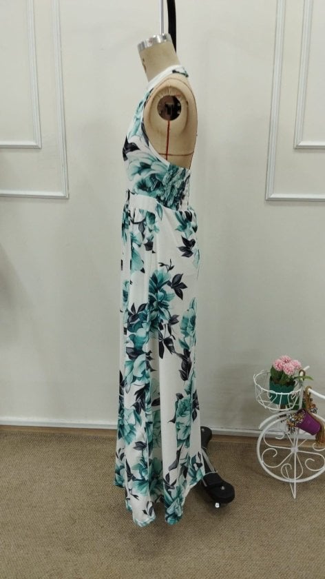 Women's Halter Neck Floral Maxi Dress - Janes - by Peralane - photo 6