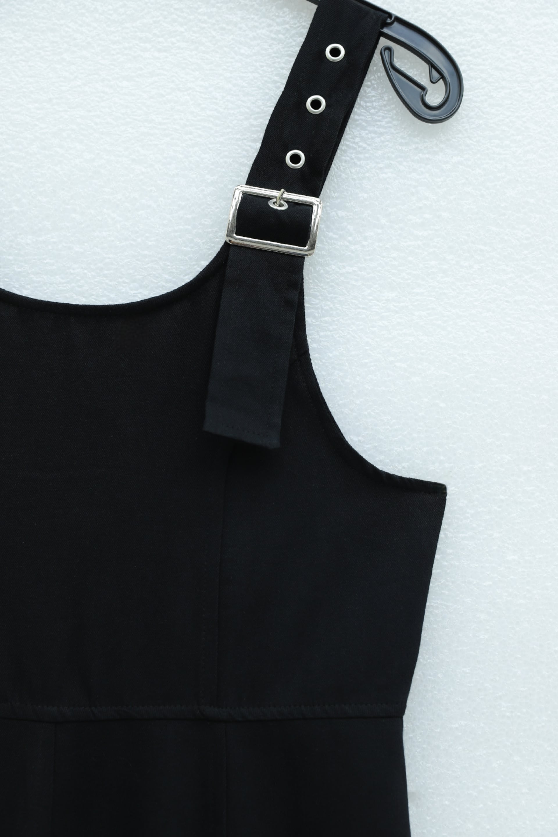Half Zip Strap Gabardine Jumper Dress - Black - Podyumplus - by Peralane - photo 5