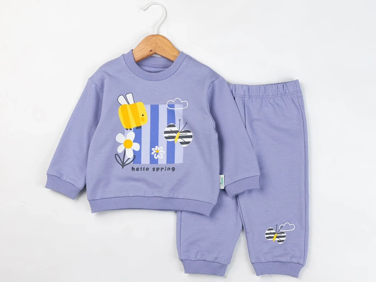 Hello Print Baby Girls' Two-Piece Sleepwear Set - Comix - by Peralane