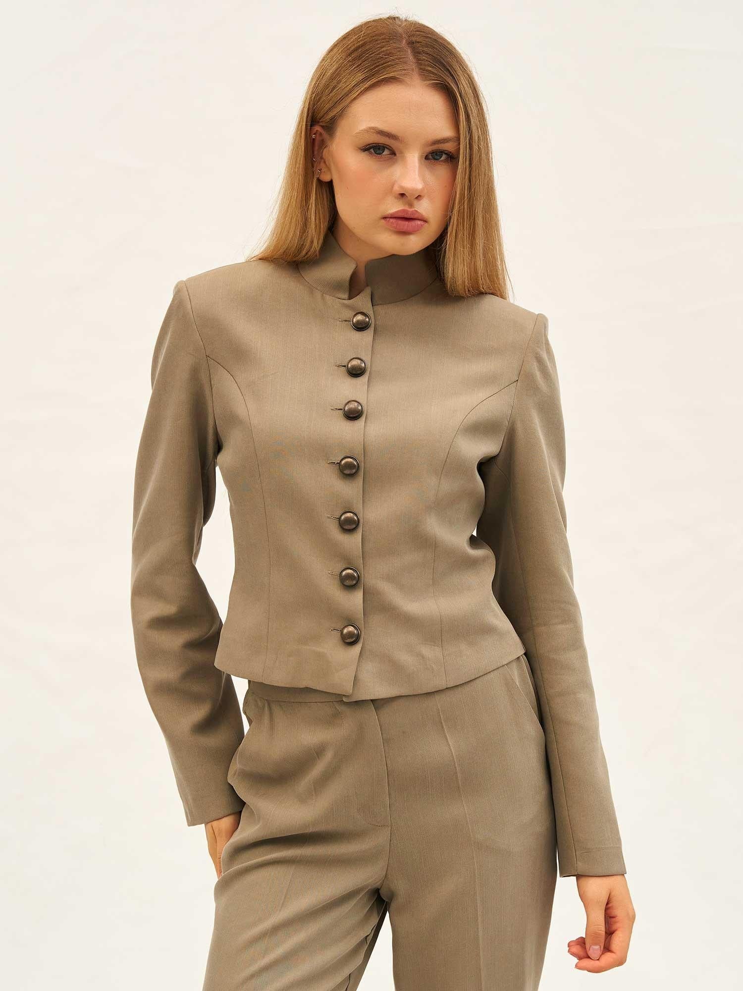 Buttoned Jacket and Wide-Leg Trousers Suit Set - Lefon - by Peralane - photo 4