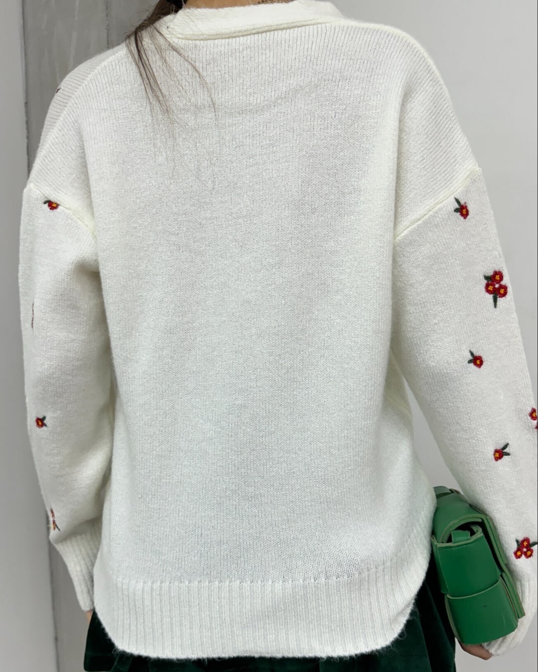 Cream Cardigan with Floral Embroidery - Podyumplus - by Peralane - photo 5