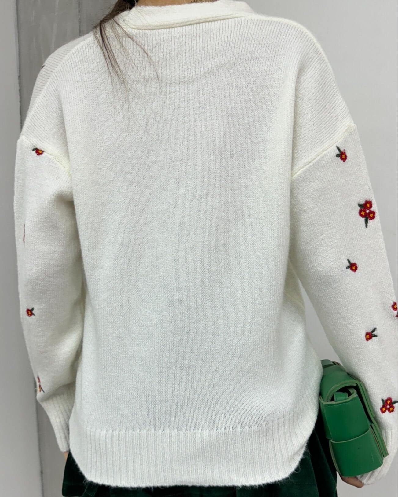 Cream Cardigan with Floral Embroidery - Podyumplus - by Peralane - photo 5