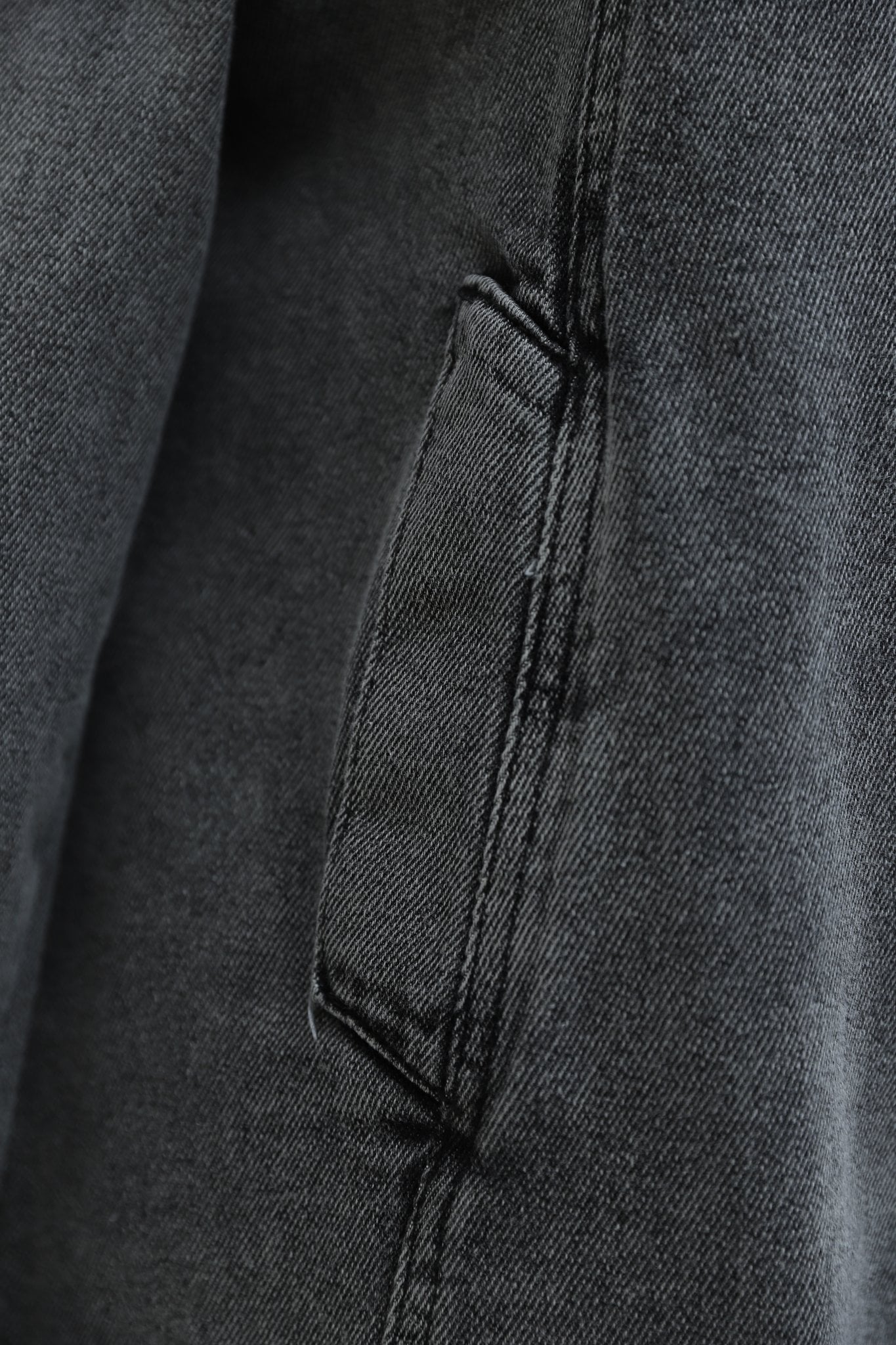 Stone Embellished Washed Denim Jacket - Smoke - Podyumplus - by Peralane - photo 6