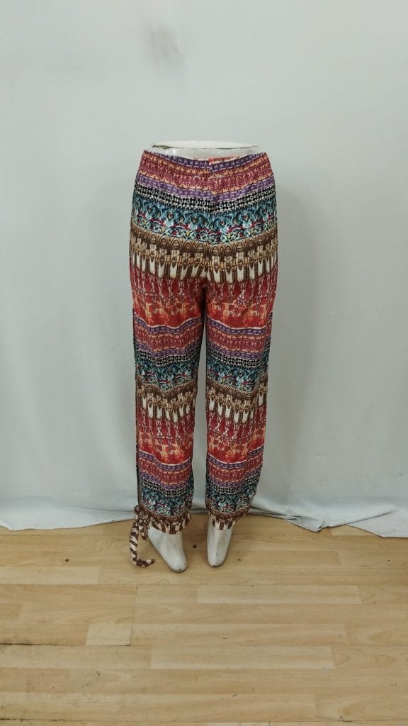 Women's High-Waisted Side-Slit Patterned Crepe Trousers - Janes - by Peralane - photo 7